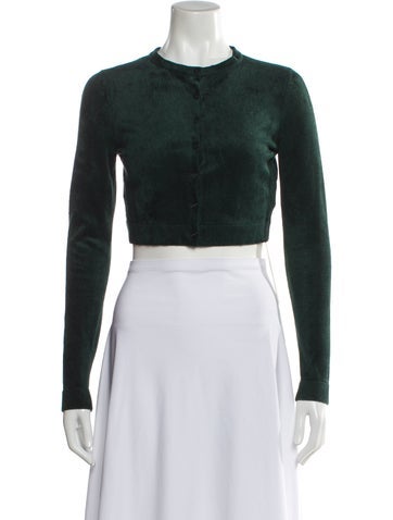 Pre-owned Alaïa Wool Crew Neck Sweater In Green