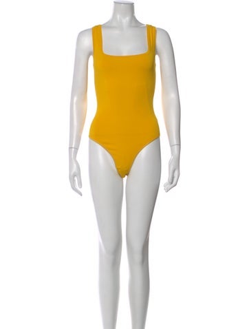 Pre-owned Alaïa Square Neckline Sleeveless Bodysuit In Pink
