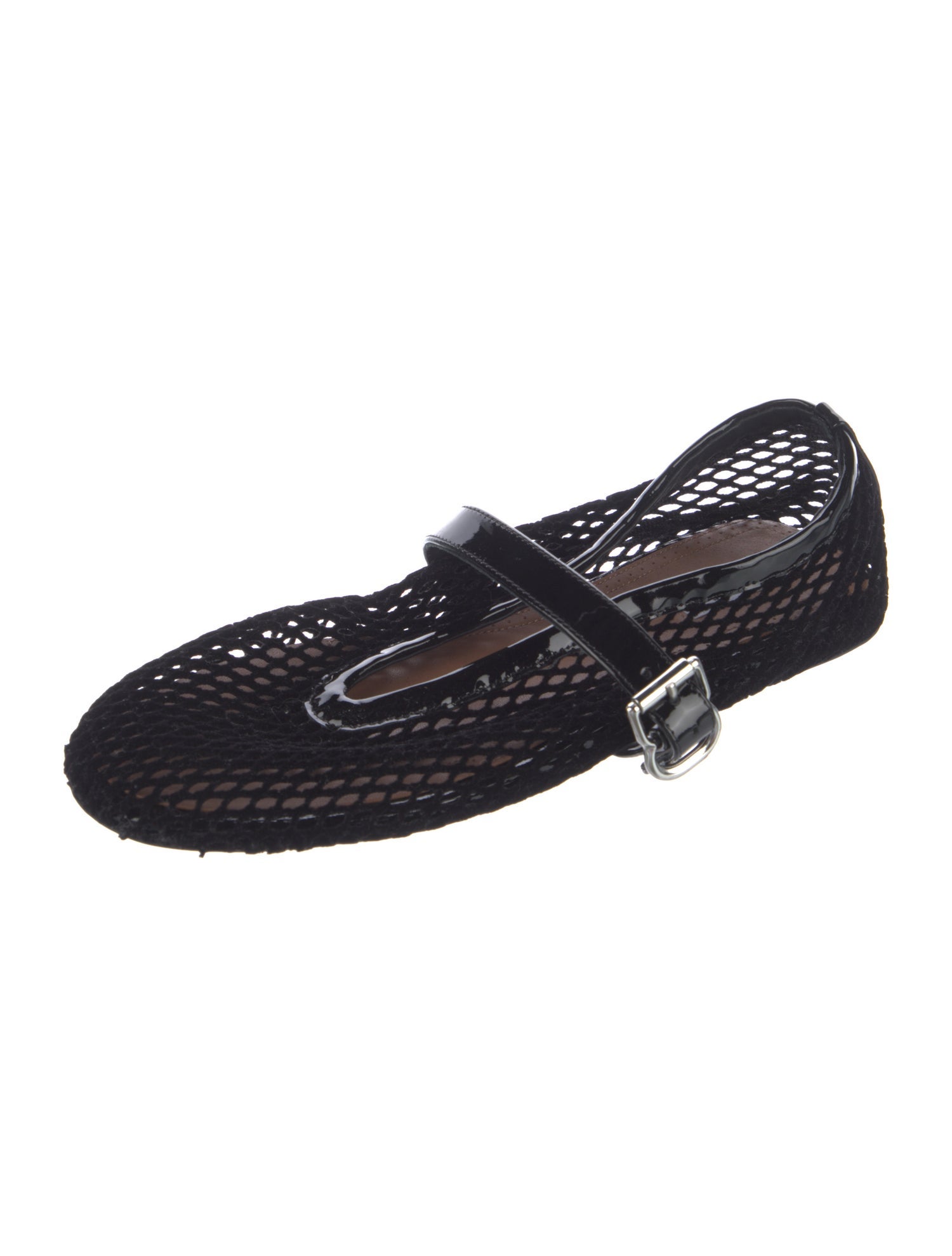 Alaïa Mesh Mesh Accents Mary Jane Flats