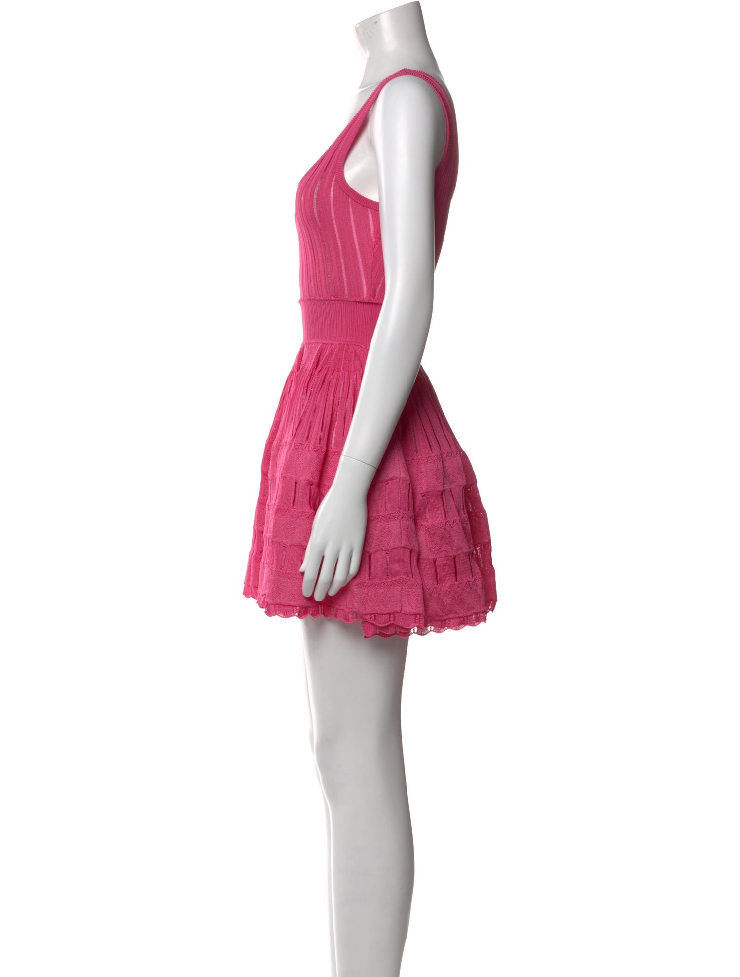 Alaïa Scoop Neck Mini Dress