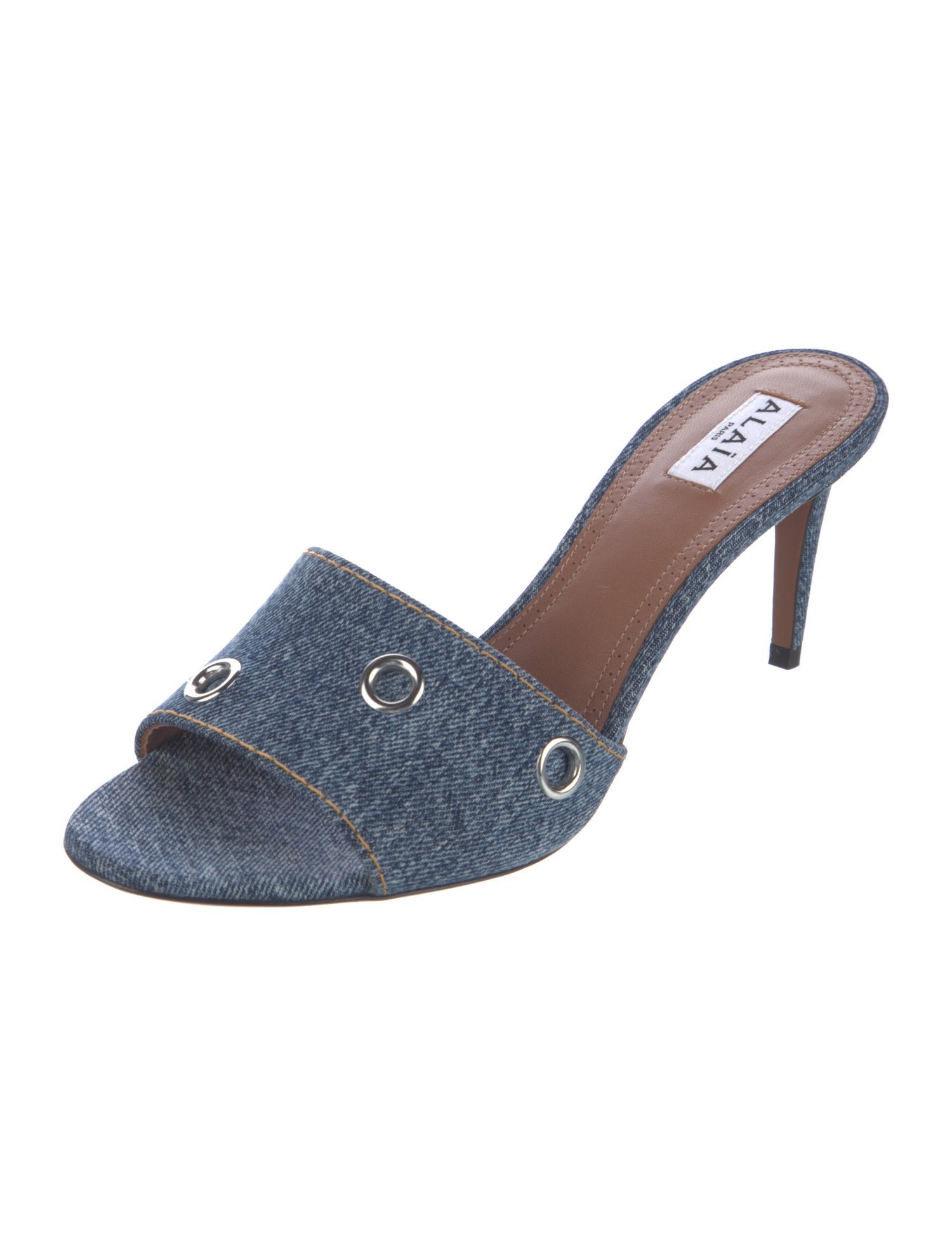 Alaïa Denim Slides