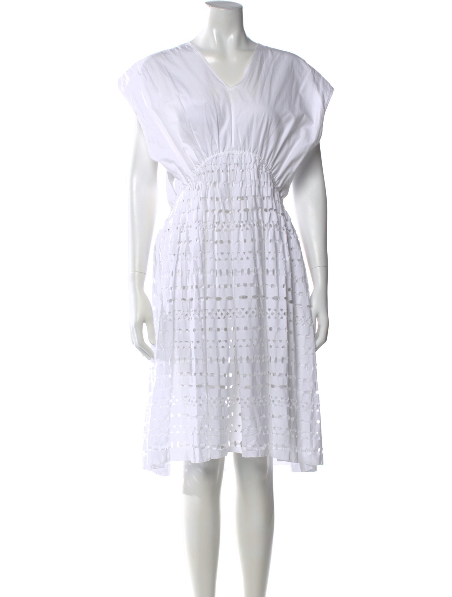 Alaïa Striped Knee-Length Dress