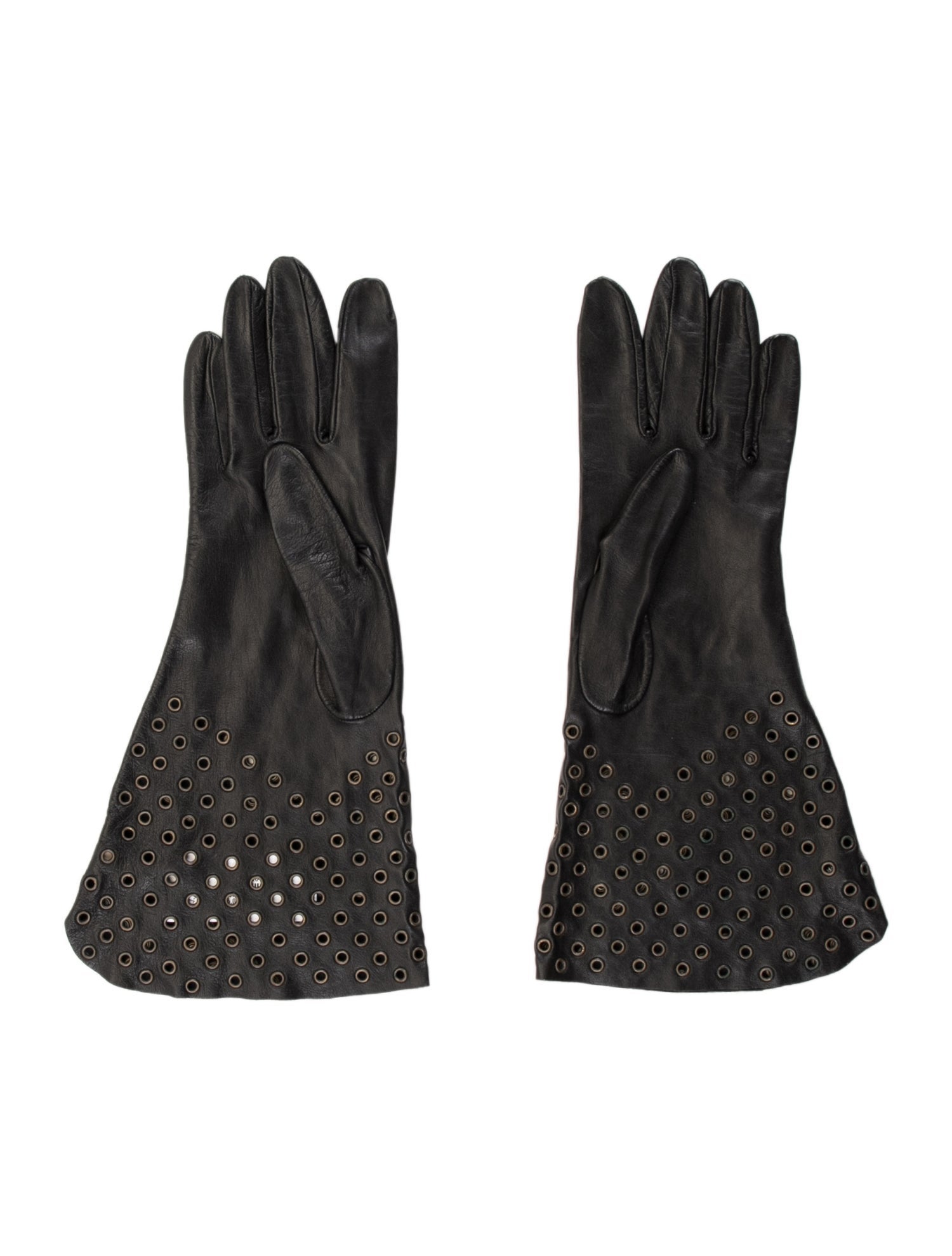 Alaïa Studded Leather Gloves w/Tags