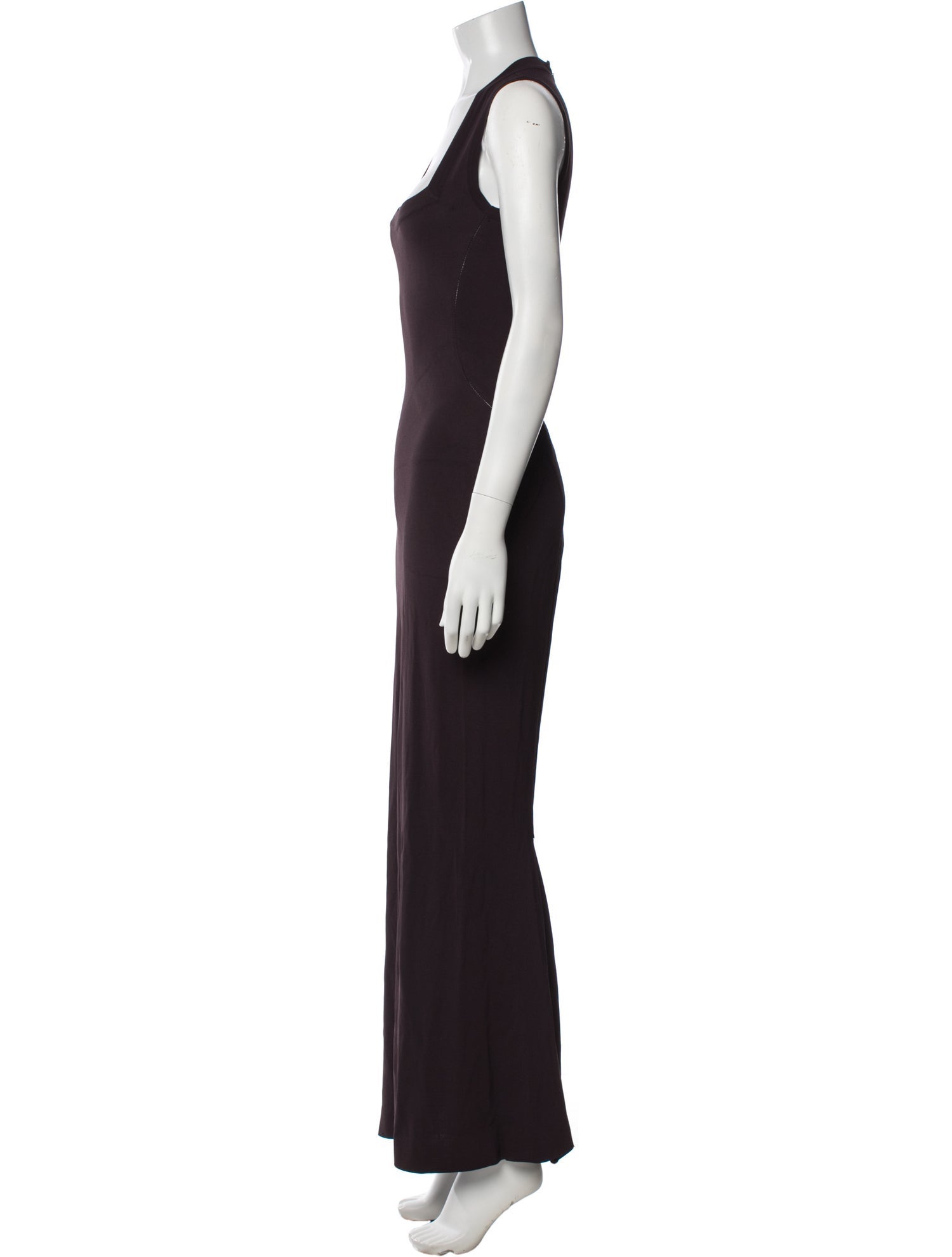 Alaïa Square Neckline Long Dress