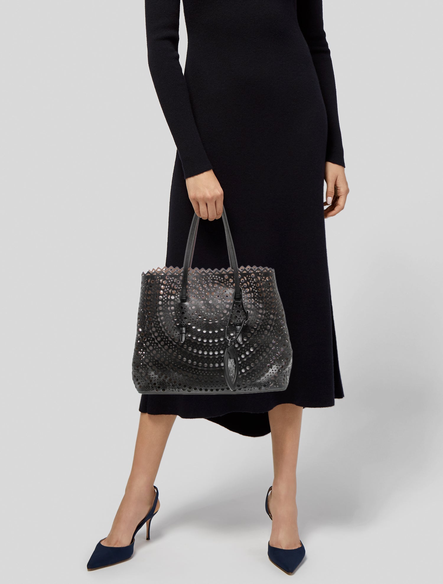 Alaïa Leather Vienne Wave Mina Large