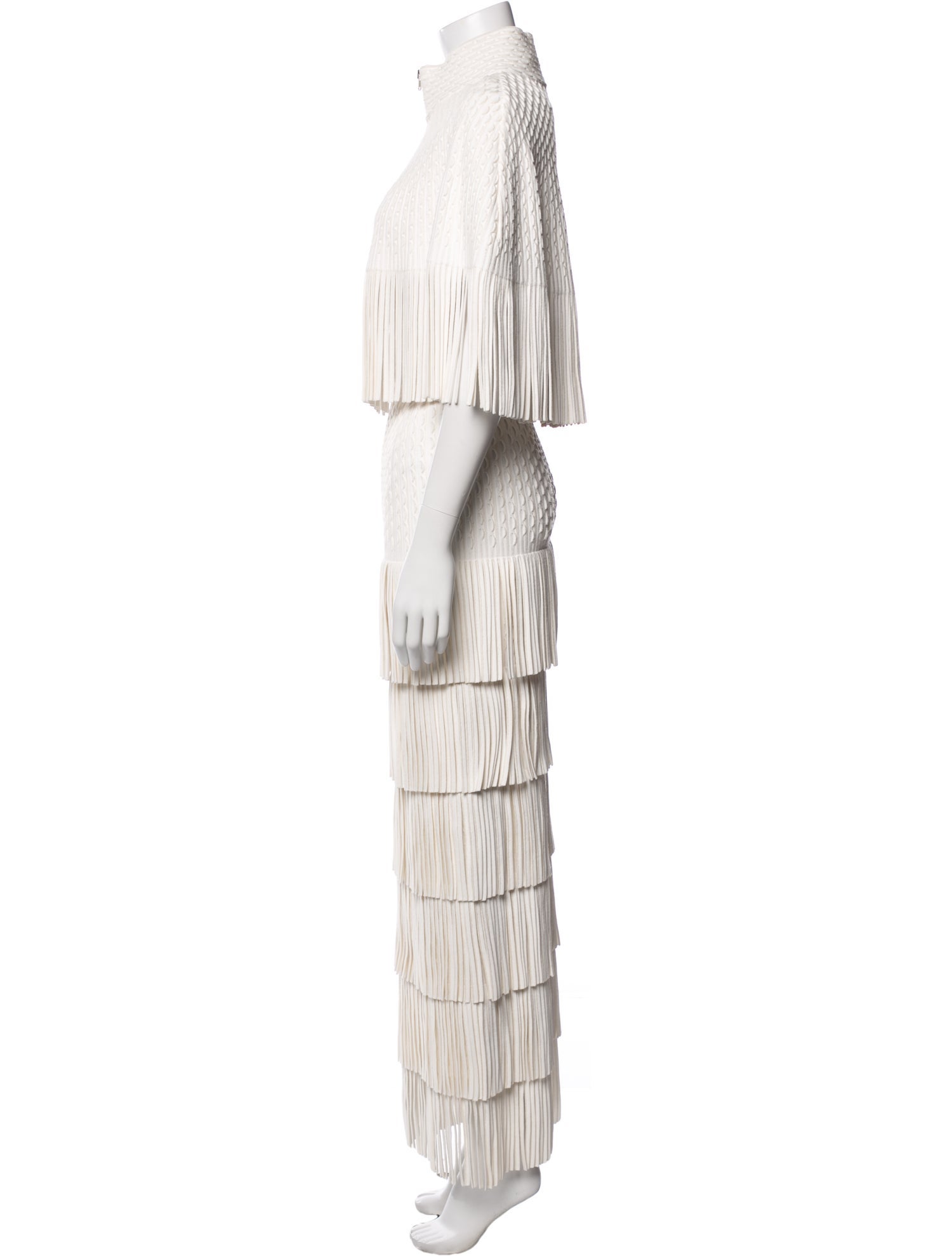 Alaïa Fringe Trim Accent Skirt Set