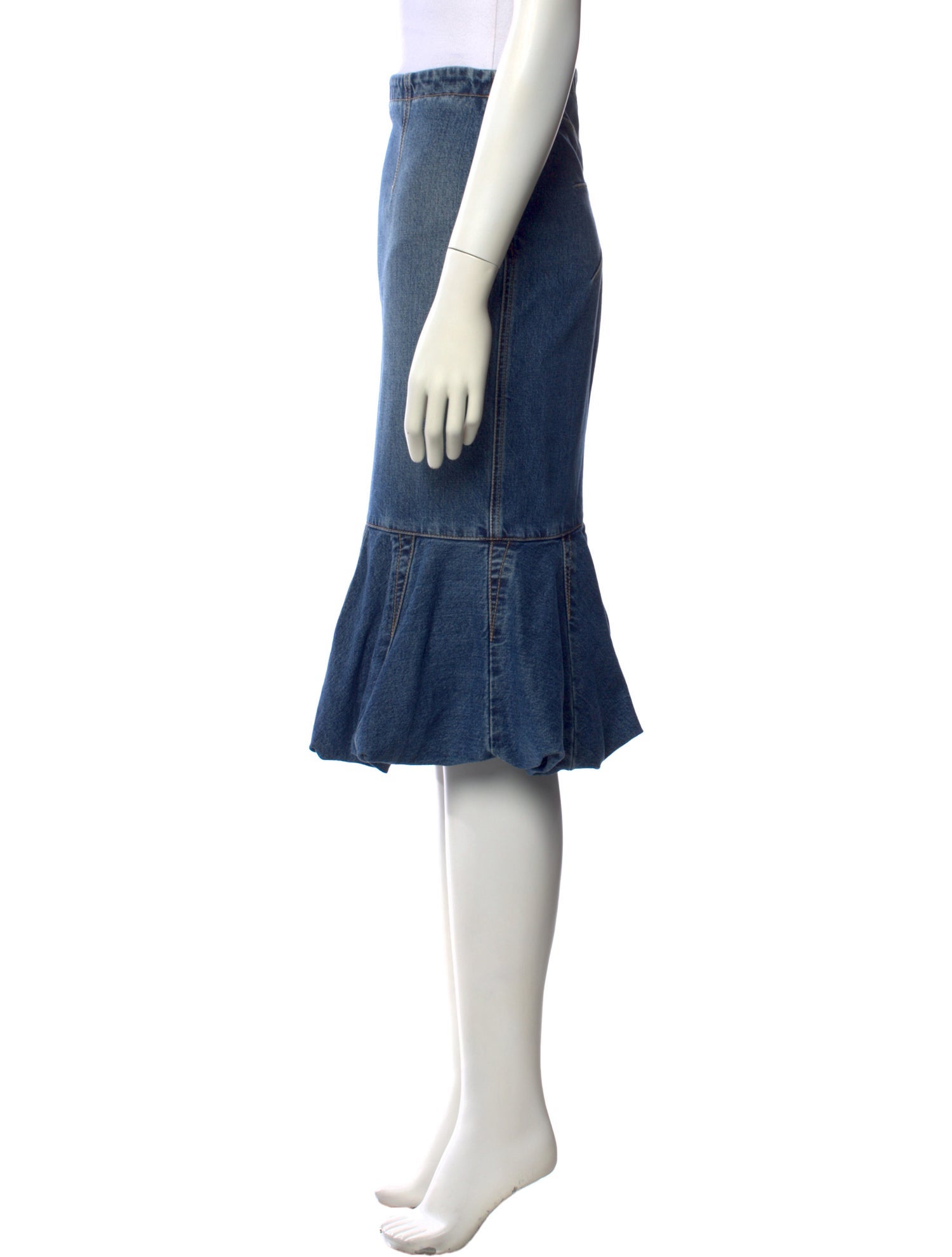 Alaïa Ruffle Embellishment Midi Length Skirt