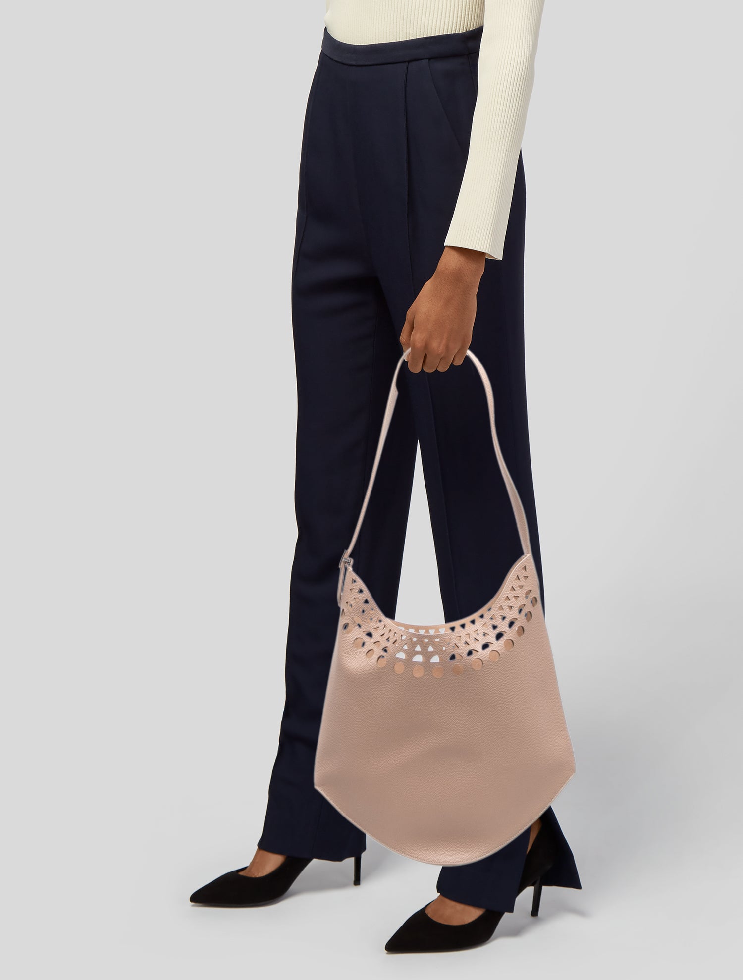 Balenciaga Motocross Classic Mid-Afternoon Tote - Brown Hobos