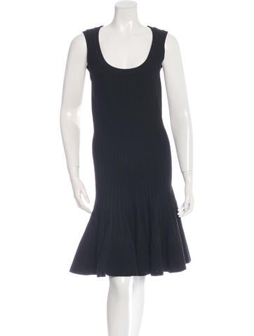 Alaïa Fit and Flare Knee-length Dress