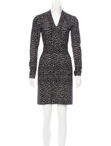 Alaïa Patterned Long Sleeve Dress