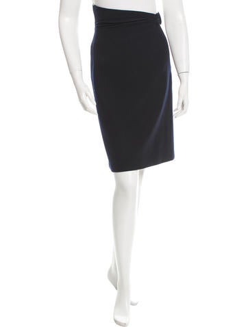 Alaïa Wool Knee-Length Skirt
