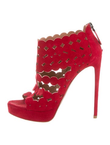 Alaïa Suede Cage Booties