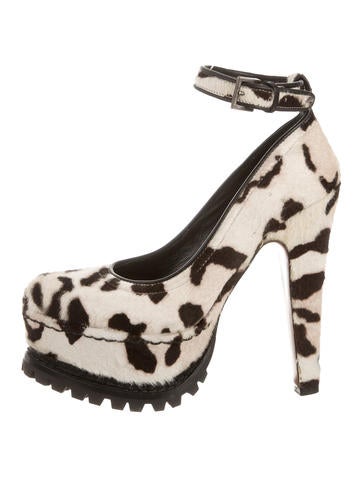 Alaïa Ponyhair Platform Pumps