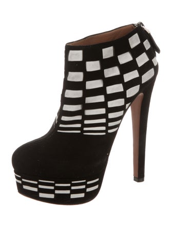 Alaïa Suede Platform Booties