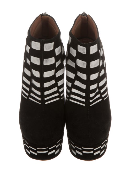 Alaïa Suede Platform Booties