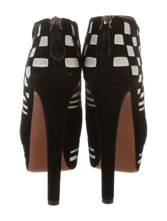 Alaïa Suede Platform Booties