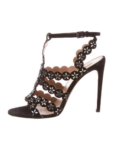 Alaïa Embellished Laser Cut Sandals