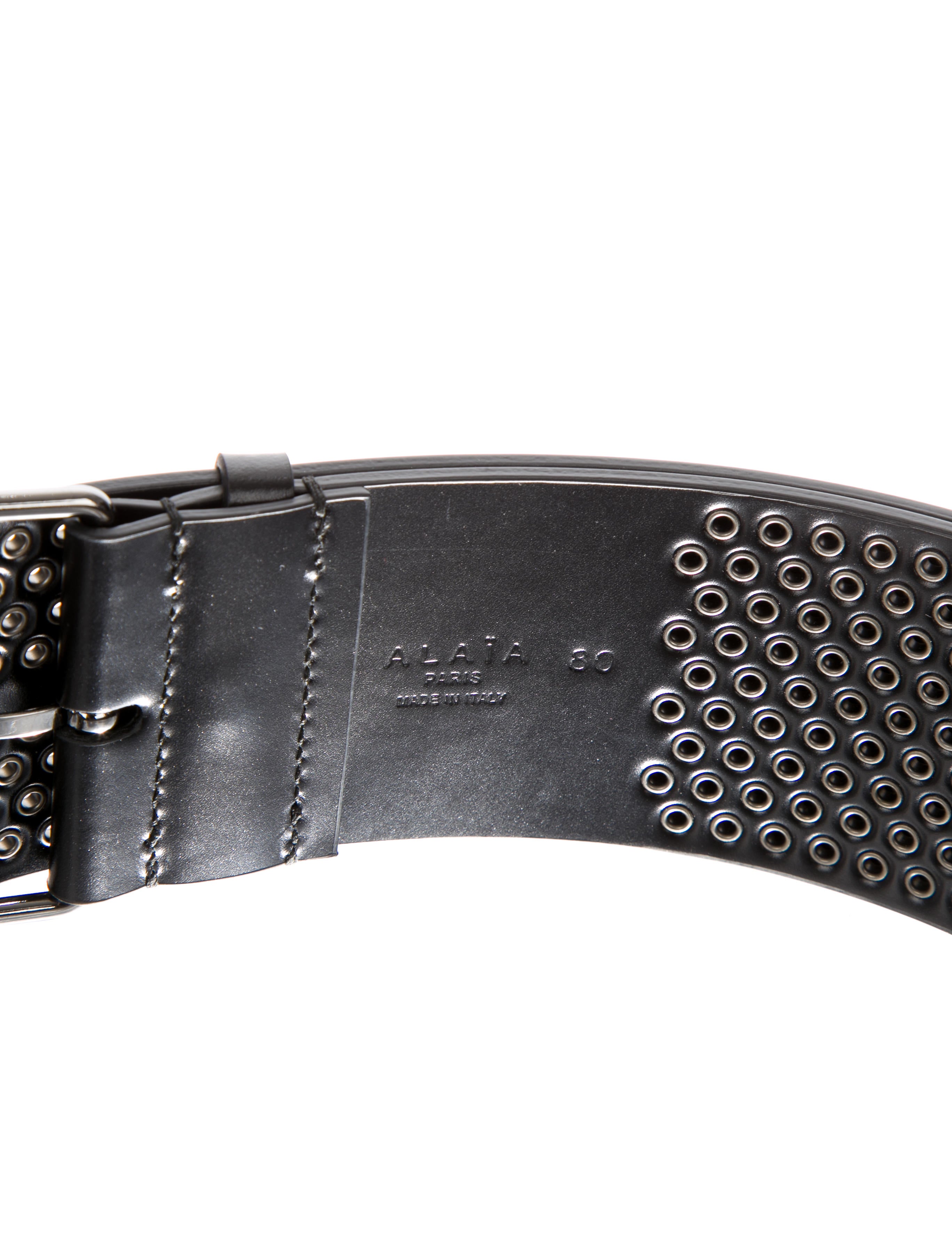 Alaïa Leather Grommet Belt w/ Tags Accessories AL227835 The RealReal