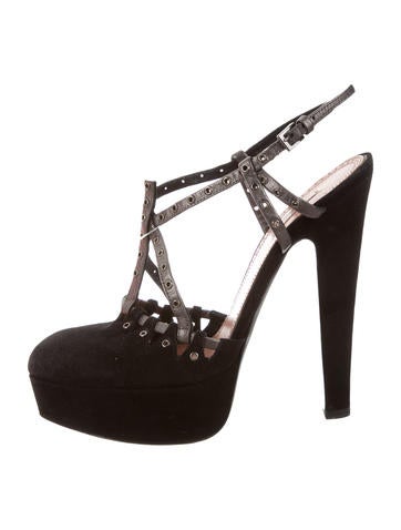 Alaïa Suede Platform Pumps