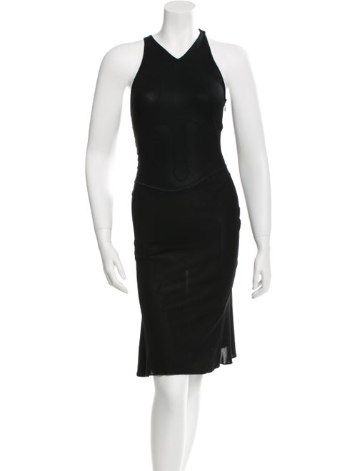 Alaïa Sleeveless Fit And Flare Dress Black