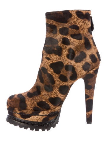 Alaïa Ponyhair Platform Ankle Boots w/ Tags