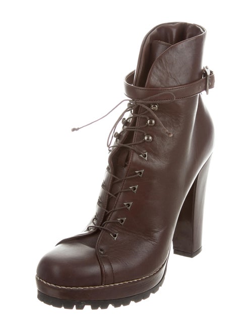 Alaïa Lace-Up Platform Ankle Boots