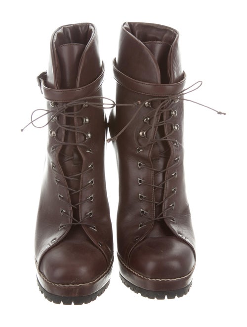 Alaïa Lace-Up Platform Ankle Boots