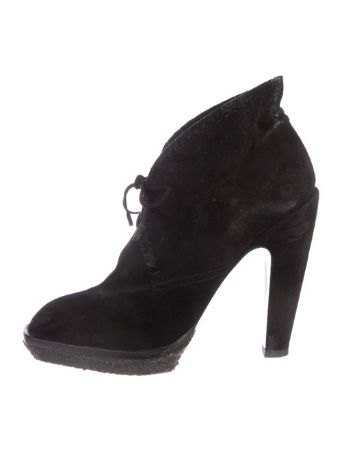 Alaïa Suede Ankle Boots Black