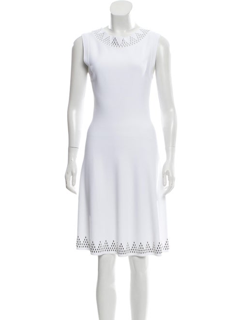 Alaïa Sleeveless Knee-Length Dress White