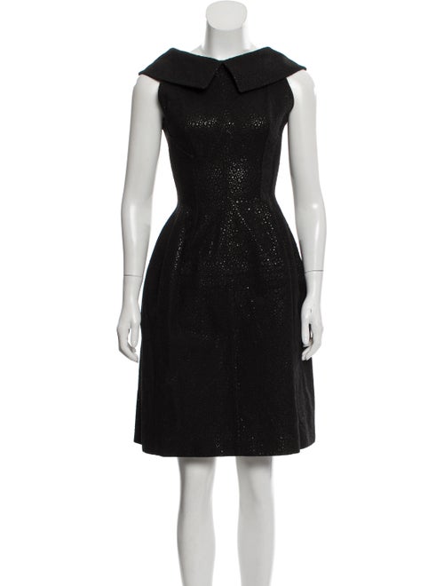 Alaïa Fit and Flare Mini Dress metallic