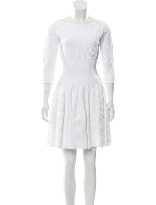 Alaïa Fit and Flare Mini Dress White