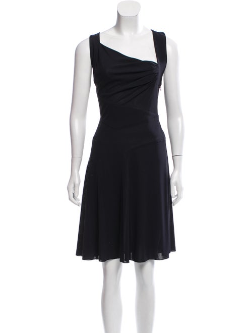 Alaïa Fit and Flare Sleeveless Dress blue