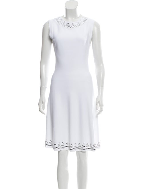 Alaïa Sleeveless Knee-Length Dress White