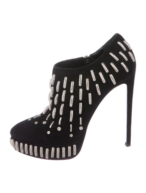 Alaïa Embellished Platform Booties Black