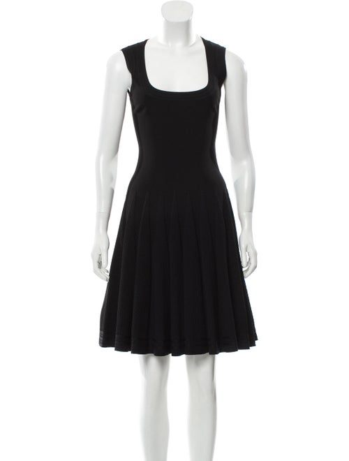 Alaïa Fit and Flare Dress Black