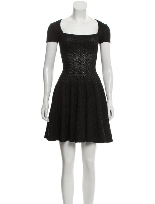 Alaïa Fit and Flare Mini Dress Black