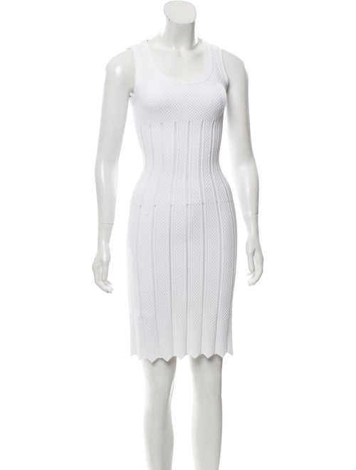 Alaïa Sleeveless Sheath Dress White