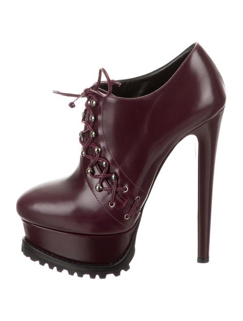Alaïa Leather Platform Ankle Boots