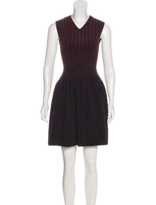 Alaïa Fit & Flared Mini Dress Plum