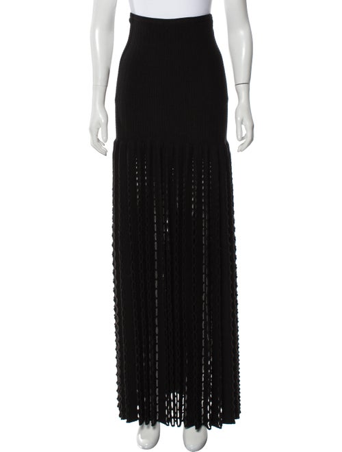 Alaïa Virgin Wool Maxi Skirt Black