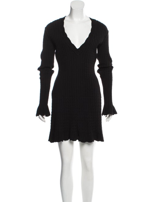 Alaïa Virgin Wool Sweater Dress Black