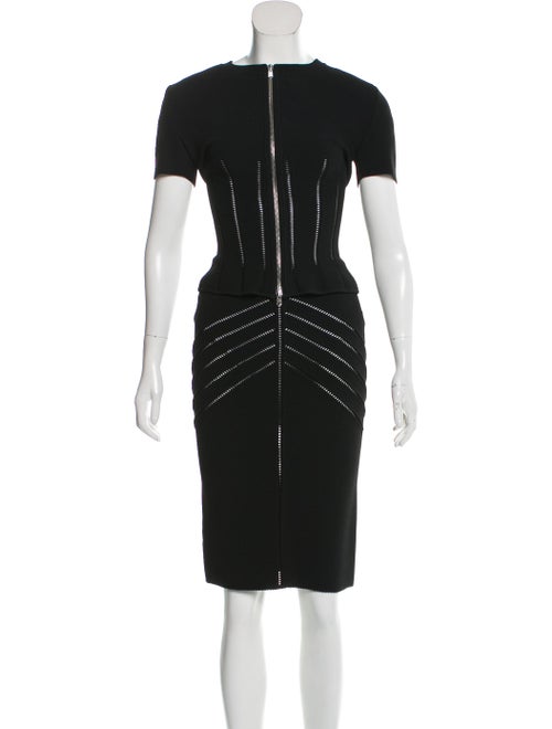 Alaïa Short Sleeve Skirt Set Black
