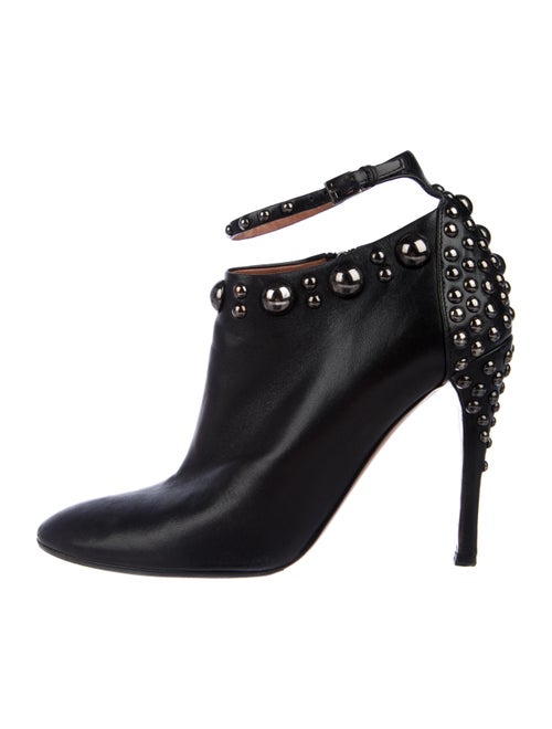Alaïa Leather Ankle Boots Black