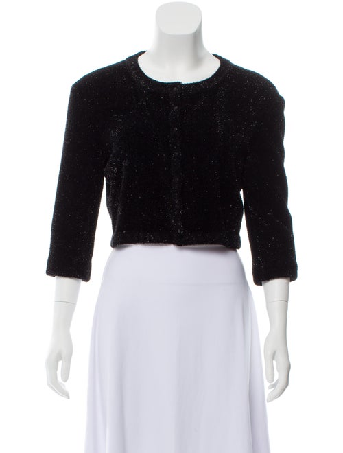 Alaïa Embellished Cropped Blazer Black
