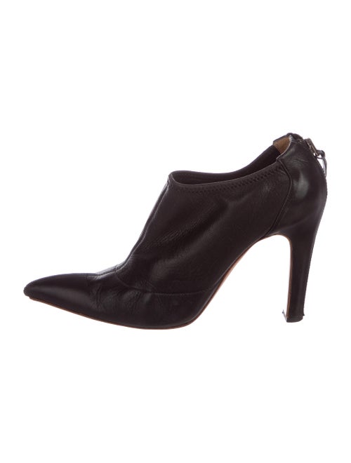 Alaïa Leather Ankle Boots Black
