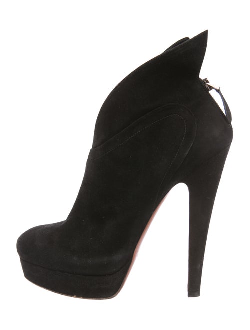 Alaïa Suede Platform Boots Black