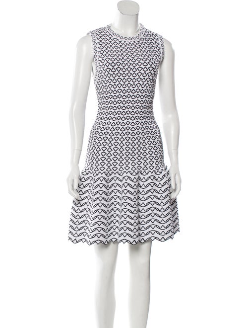 Alaïa Fit and Flare Dress White
