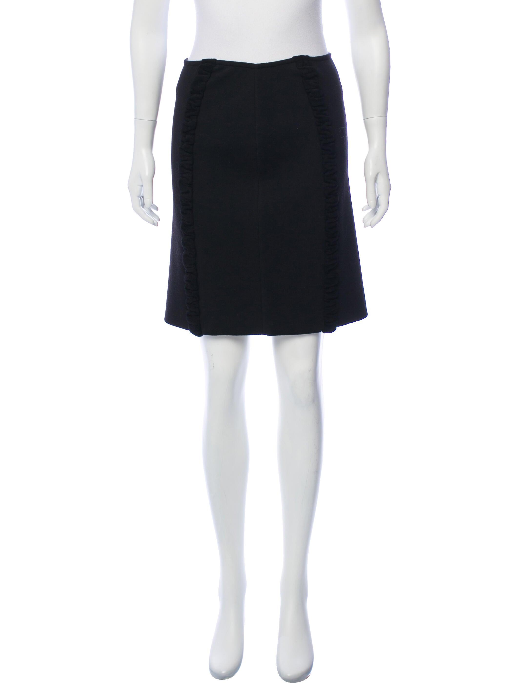 Alaïa Virgin Wool-Blend Mini Skirt
