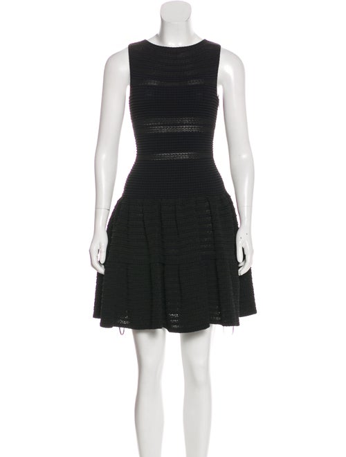 Alaïa Fit and Flare Mini Dress Black