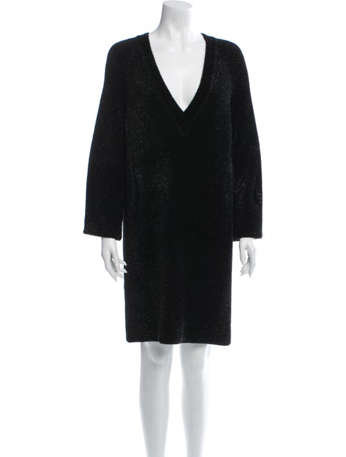 Alaïa Knee-Length Sweater Dress Black